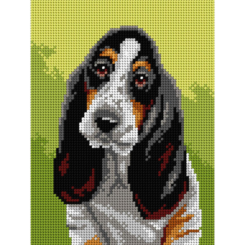 Toile à broder Basset 3474F pour demi-point, sans fil