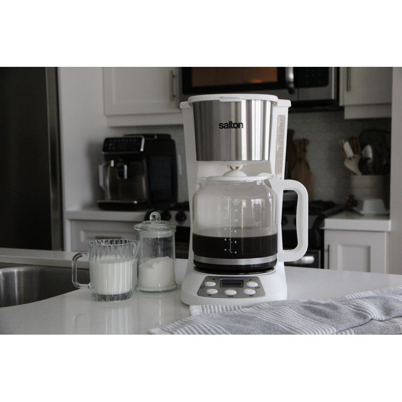 Salton 14-Cup Jumbo Java Coffee Maker, White