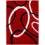 Tapis rouge à motif géométrique-17429897