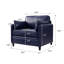 Fauteuil rembourré en similicuir de 34,5 po de largeur, fauteuil simple rembourré moderne-1391817625