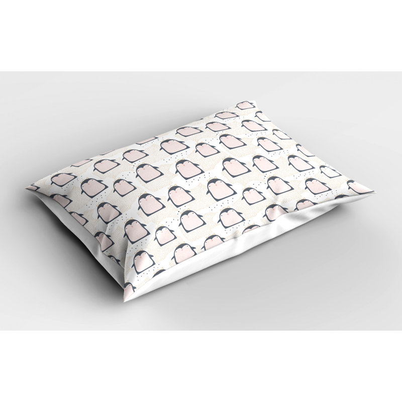 Black/Pink Poyester Microfiber Piece Sham, Queen