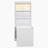 83.4"Tall Bookshelf with Writing Desk, Modern Bookcase with Study Desk, Workstation with Storage Shelf,Storage Bookcase with Open Shelves and LED Lighting for Living Room,Home Office,White