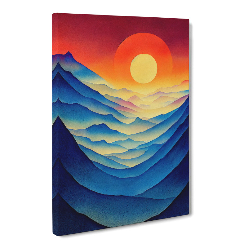 CAN-V0523-2791X Watercolour Sun Vol.2 - Wrapped Canvas Print, 76cm H x 50cm W x 3cm D