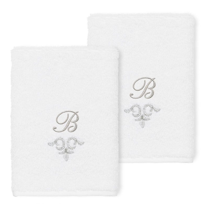 Monica Turkish Cotton Washcloth, B, White