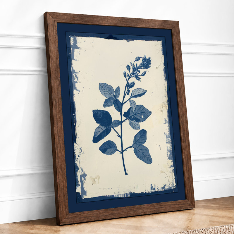 Indigo Study Botanical - Print, Walnut, A3 - 42.0 x 29.7 cm