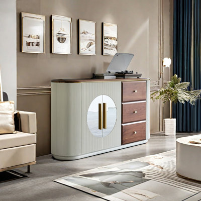 Buffet décoratif géométrique à deux portes