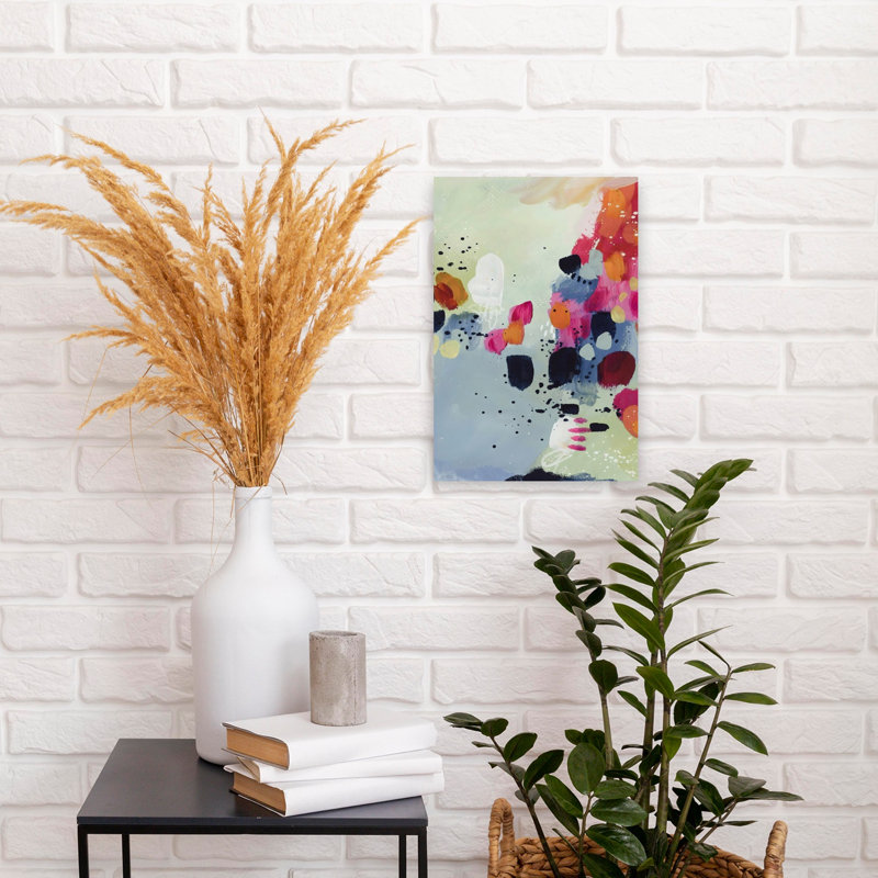 Art mural contemporain audacieux et subtil, 18" H x 12" W
