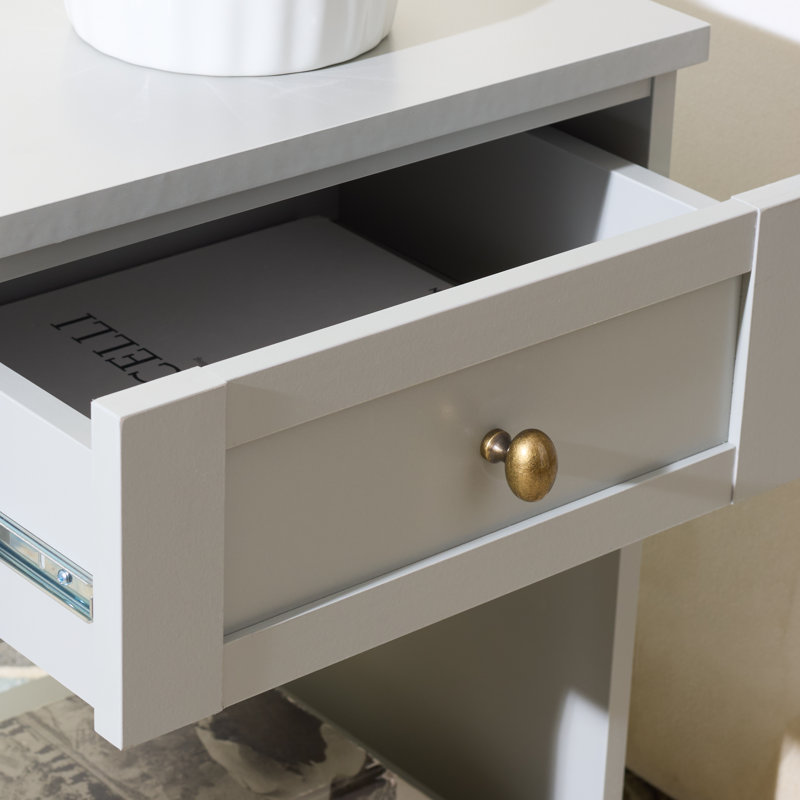 Table d'appoint Shafa, Gris clair