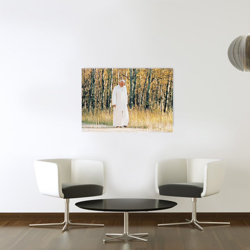 Giovanni Paolo II-Papa - No Frame Rectangle Memorabilia on Wood, 50cm H x 70cm W x 1.8cm D
