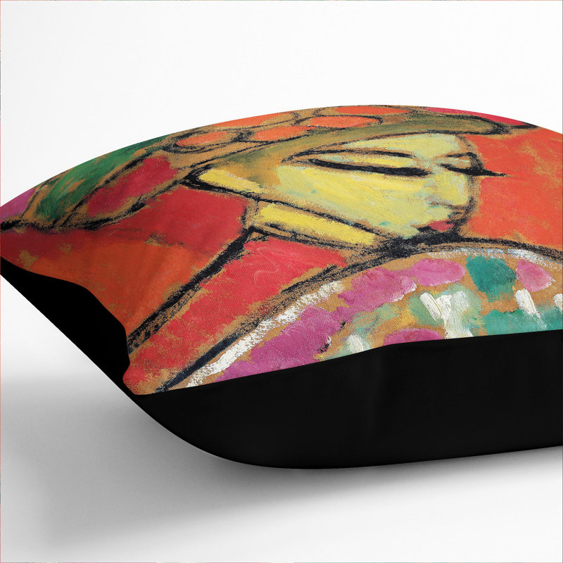 Square Cushion, 40cm H x 40cm W x 15cm D, Black