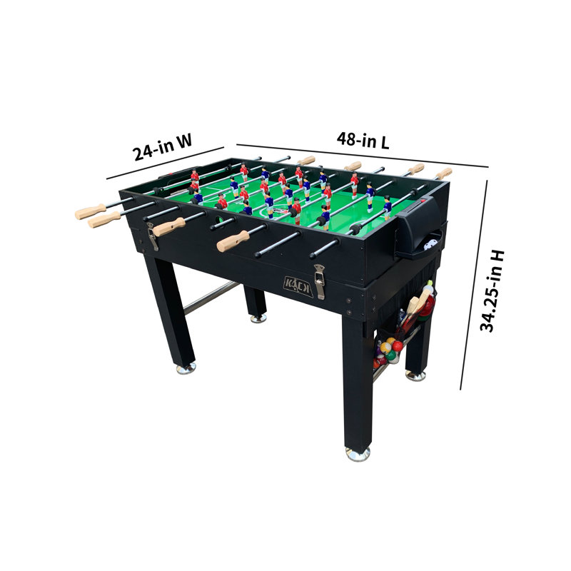 KICK Quad 4-In-1 Multi Game Table, Black