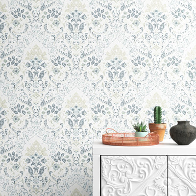 Allandine Peel & Stick Damask Roll