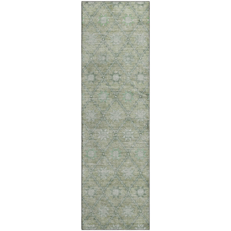 Premium Machine Washable Grilli AMF1858 Lattice Rug, Runner 2'3" x 7'6"