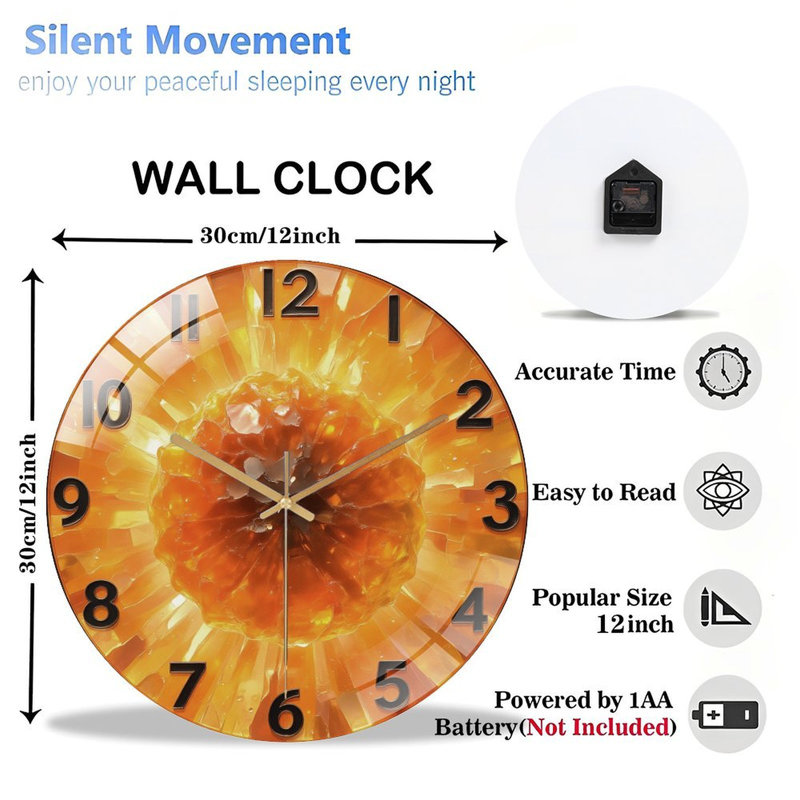 Horloge murale avec horloge murale 12 po
