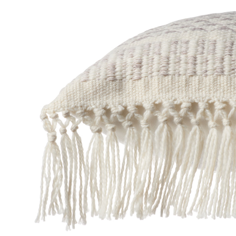 Housse et insert de coussin extérieur d'extérieur, Taupe / ivoire, Housse de coussin seulement - sans insert