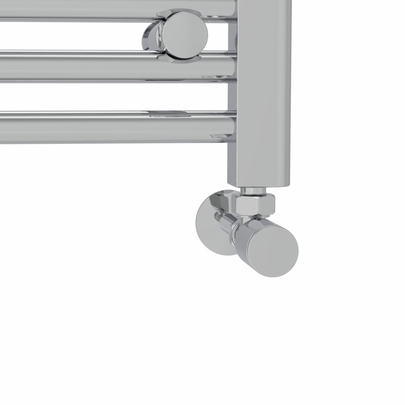 Wiest Straight Heated Towel Rail Radiator Bathroom Ladder Warmer, 120cm H x 40cm W x 3cm D, Chrome