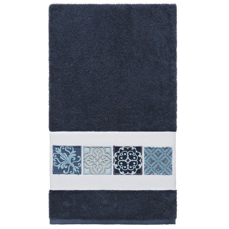 Vivian Midweight Bath Towel, Midnight Blue