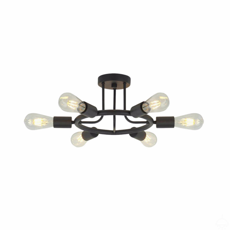 Plafonnier semi-encastré 6 lumières Spoutnik moderne
