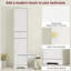Armoire de rangement haute avec portes