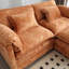 Canapé double surdimensionné avec tissu en chenille, accoudoirs amovibles, poches latérales et repose-pieds confortable-1654548011