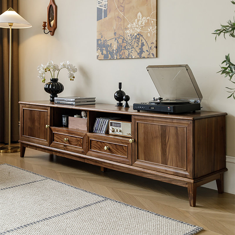 American black walnut TV cabinet, 70.9" W