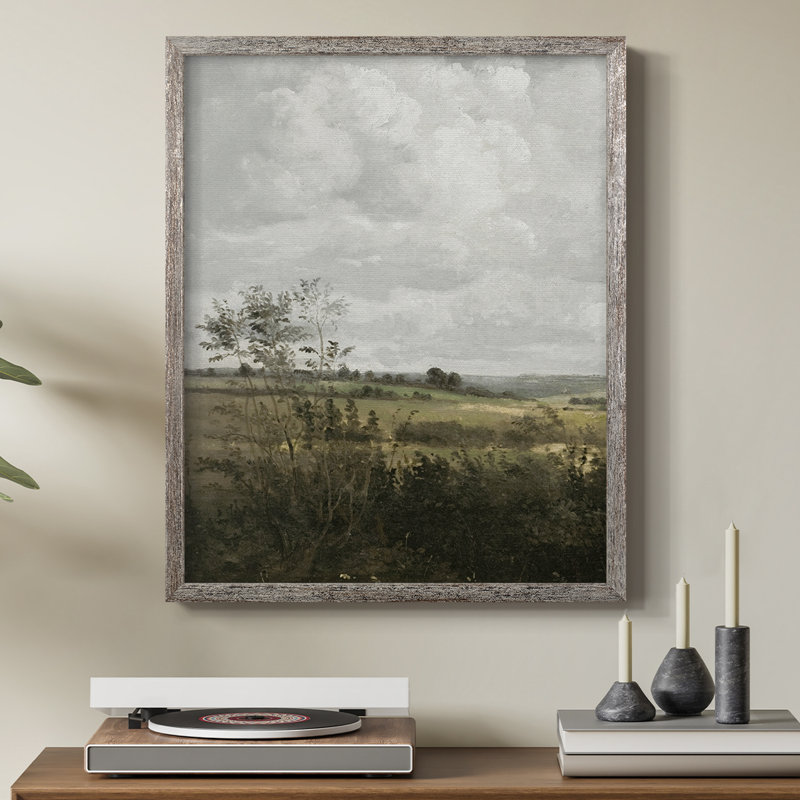«Vintage Landscape CCxxxi», reproduction encadrée - bois massif