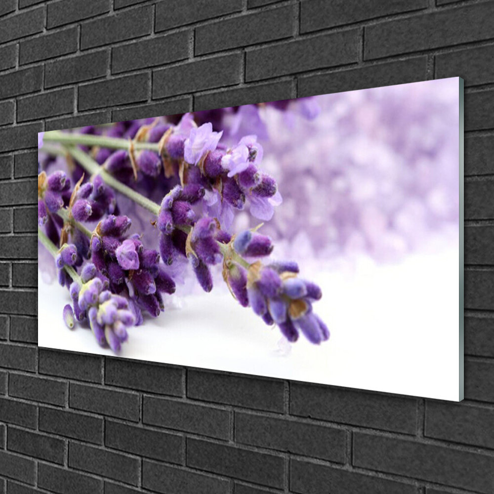 Glasbild Blumen Floral