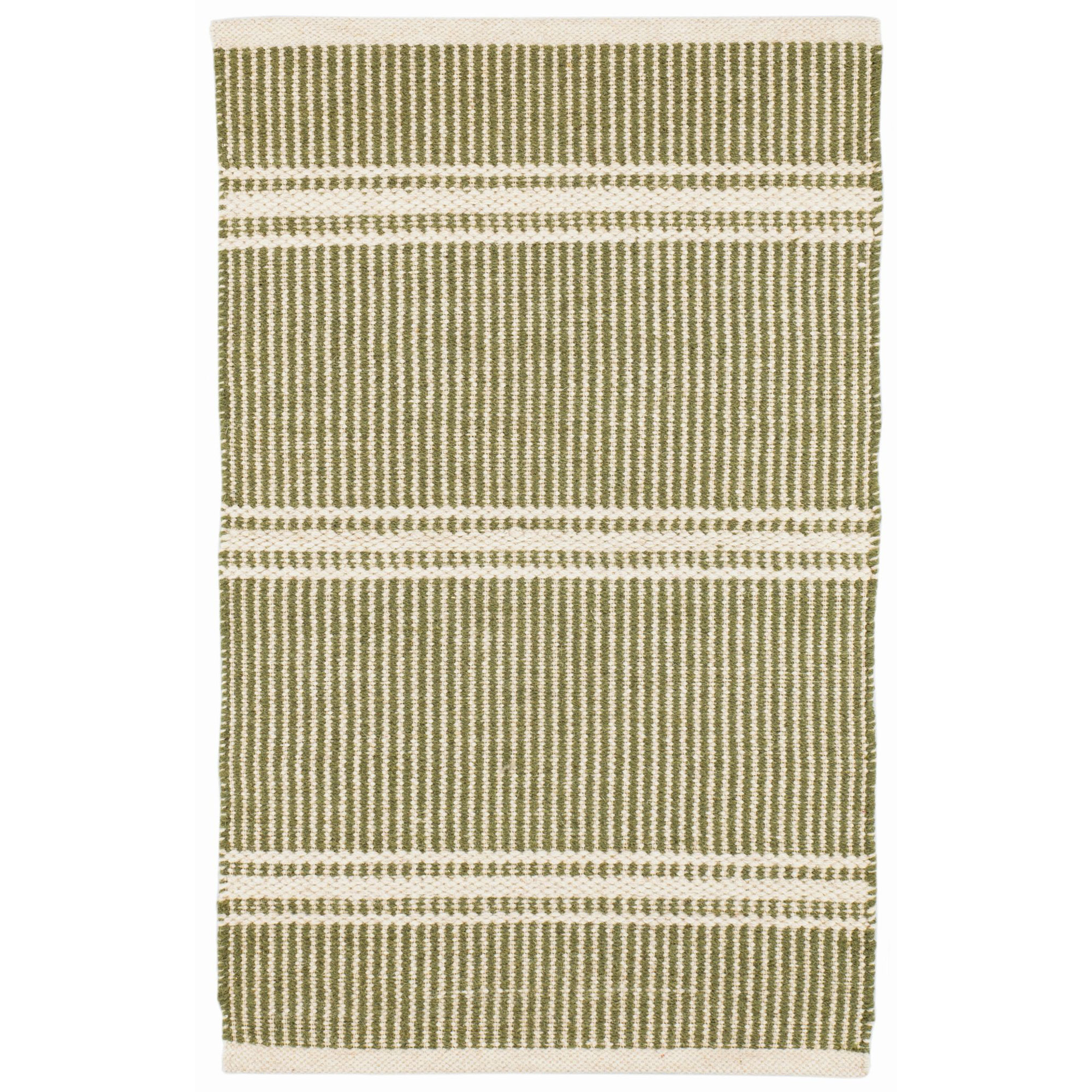 Malta Grey Handwoven Wool Rug, Sage, Rectangle 6' x 9'
