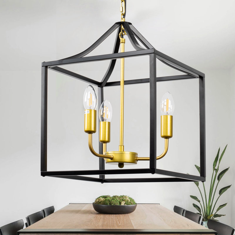 Luminaire suspendu vintage 3 lumières avec abat-jour en verre