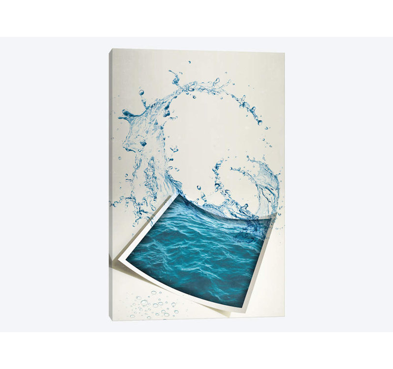 « water paper », impression sur toile, H 18 po x l 12 po x P 1,5 po