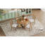 Table de salle à manger ronde pour 4 personnes avec chaises, ensemble de table de salle à manger extensible avec rallonge amovible de 16 po TREXM, ensemble de table de salle à manger rétro 5 pièces à motif géométrique unique-2027037596-2027037597