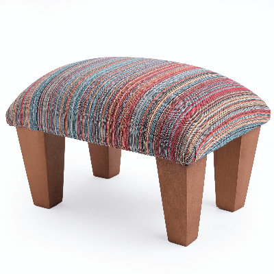 Ehmann 38cm Wide Velvet Rectangle Ombre Footstool Ottoman