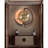 Orange Brown Golden Leather Round Wall Clocks