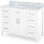 Ensemble de meuble-lavabo simple 49 po avec plateau en marbre Cristba-2134345790