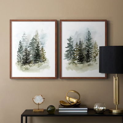 Washy Treeline I-Premium Framed Print -Ready to Hang - No Nails Required - No Nails Required