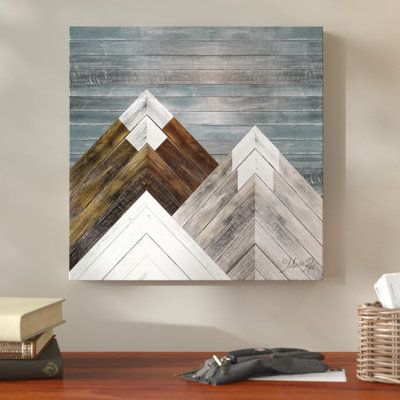 " Wood Inlay Mountains I "