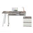 Rotating Multi-Positional Modern Desk, Grey