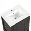 Meuble-lavabo de 20 po avec lavabo, armoire de salle de bain avec porte à fermeture douce, support de rangement et tablette ouverte-115688318