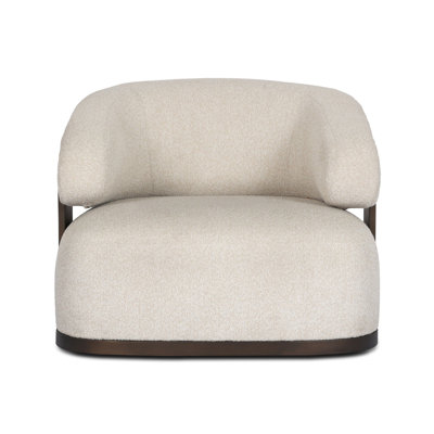 McKay Boucle Upholstered Outdoor Swivel Chair