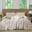 Ensemble de housse de couette en vichy Moomee 100% coton délavé-115836941-115836937