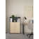 Embrie Adjustable 3 Shelf Bookcase With 2 Doors, Open Storage Home Office Bookshelf