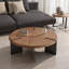 Table basse luxueuse de couleur noyer clair avec bois massif de qualité FAS