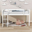 Lit mezzanine simple en bois avec échelle et lattes Jenet-1731197425