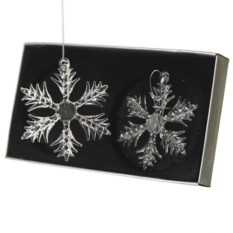 7cm Glass Holiday Shaped Ornament