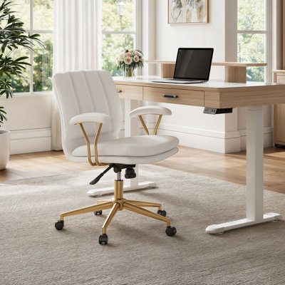 Adena, fauteuil de bureau pivotant en velours