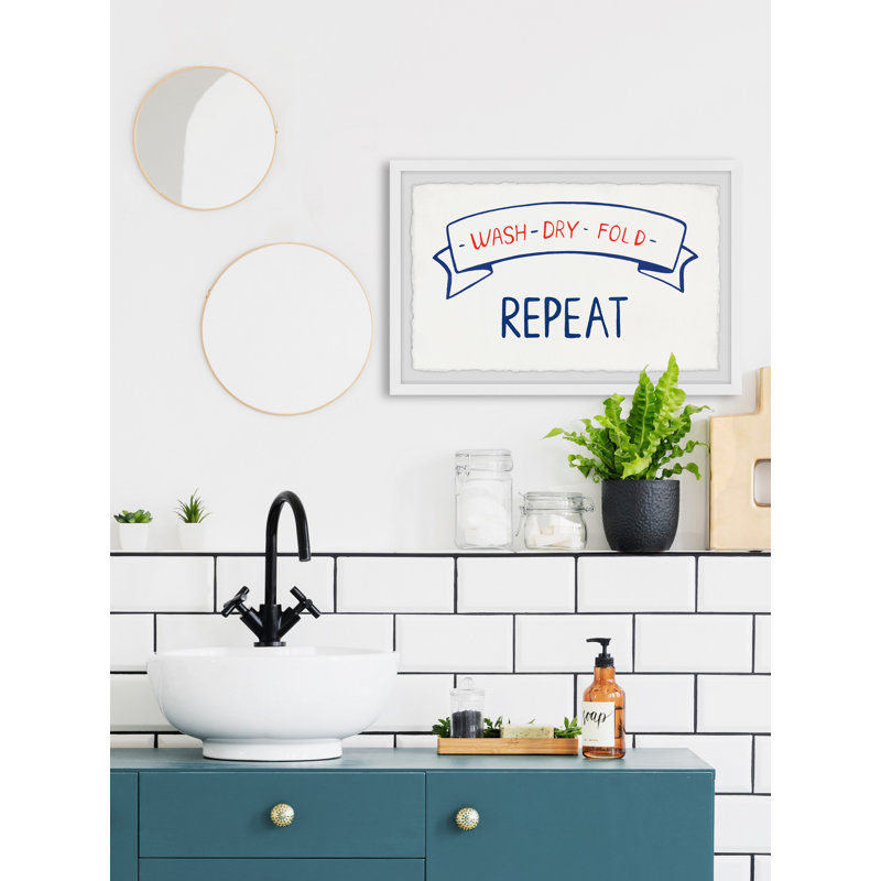 «Wash And Dry», reproduction encadrée, H 20 po x l 30 po x 1,5 po