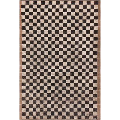 One-of-a-Kind 7'1" X 10'4" New Age Area Rug Black/Cream