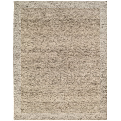 Hand-Tufted Wool Brown Area Rug