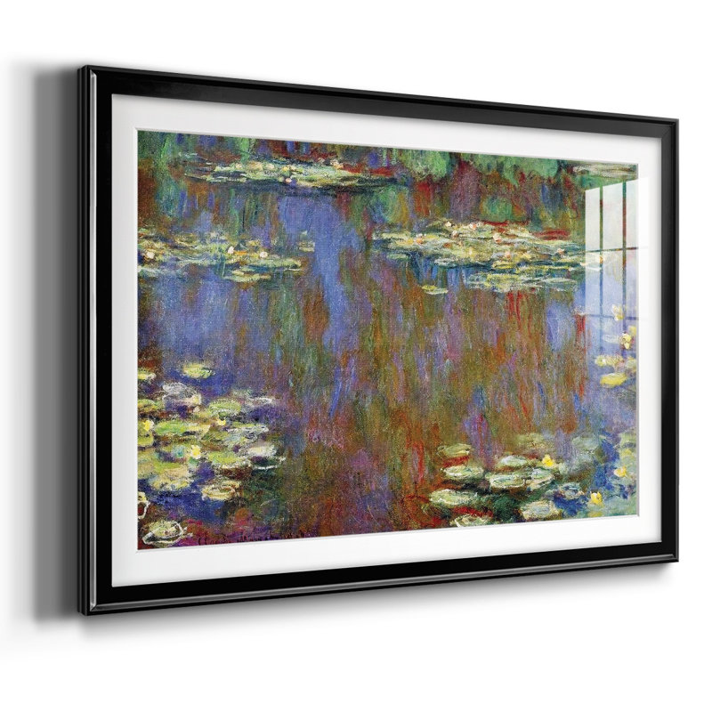 Nymphéas, 1906, reproduction d'art sur papier, H 15 po x l 21 po x P 1,5 po, Noir