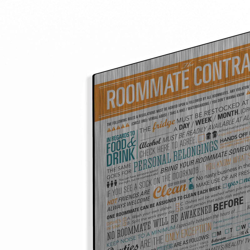 «Roommate Contract» par JJ Brando, H 16 po x l 12 po
